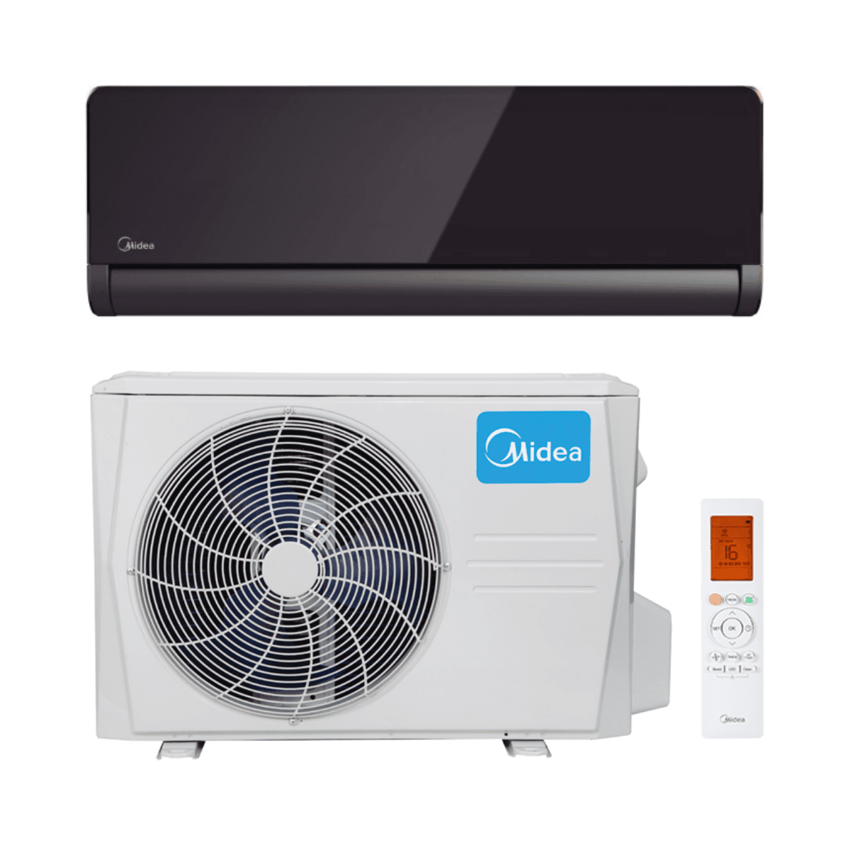 Klimatyzator czarny Midea Pure Glass 3,5 kW 12000 BTU z odnośnikiem 35(12)N8I-1 od marki MIDEA