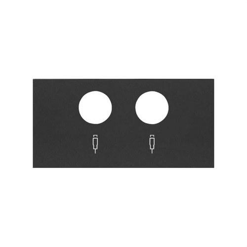 Cover for R-TV+SAT Inductive Sockets Matte Black Simon 100 with reference 10000053-238 from the brand SIMON