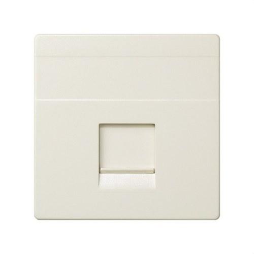 Płytka głosowa i danych z osłoną przeciwkurzową na 1 złącze RJ45 AMP® kość słoniowa Simon 82 z odnośnikiem 82005-31 od marki SIMON